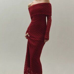 NWT Anthropologie/Bardot Adoni Ruby Red Maxi Dress